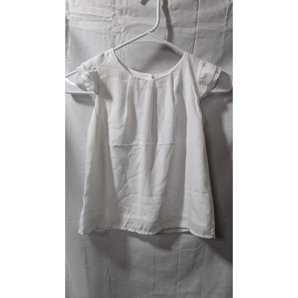 Girls 5/6 Childrens Place White Blouse, New With Tags